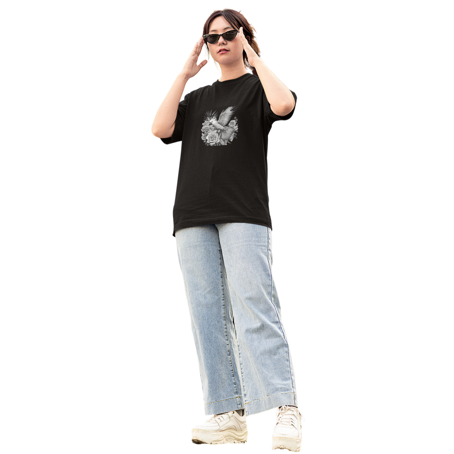 CKA2 Unisex Short Sleeve Oversized Black T-shirt