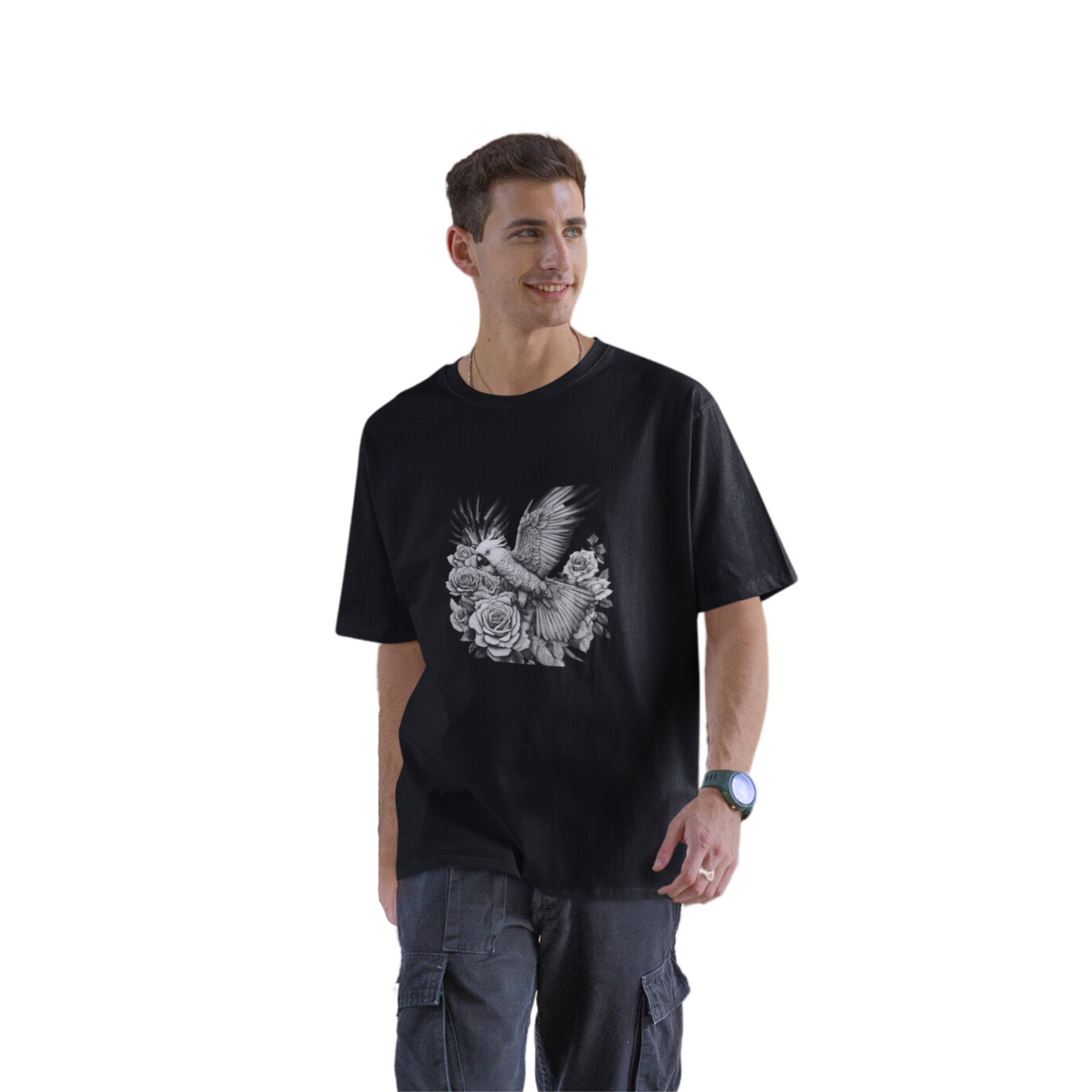 CKA2 Unisex Short Sleeve Oversized Black T-shirt