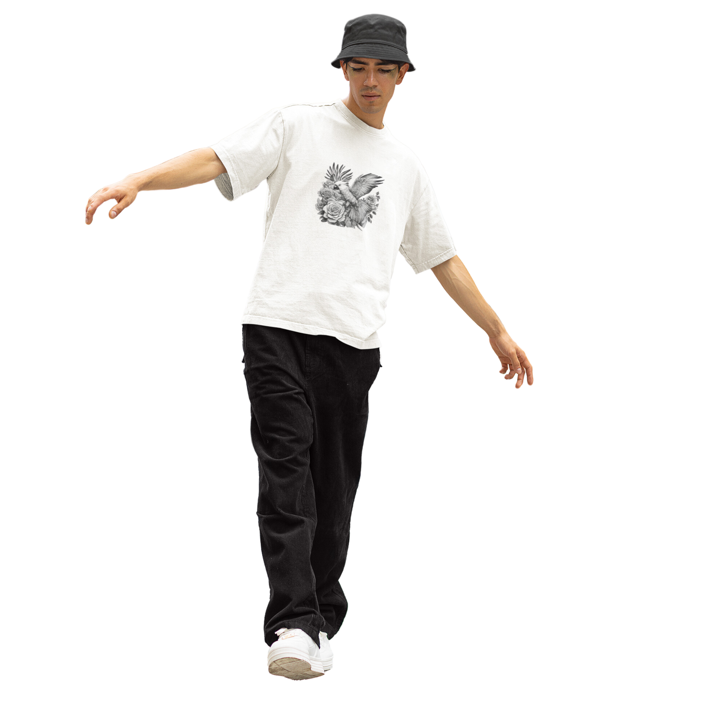 CKA2 Unisex Short Sleeve Oversized White T-shirt