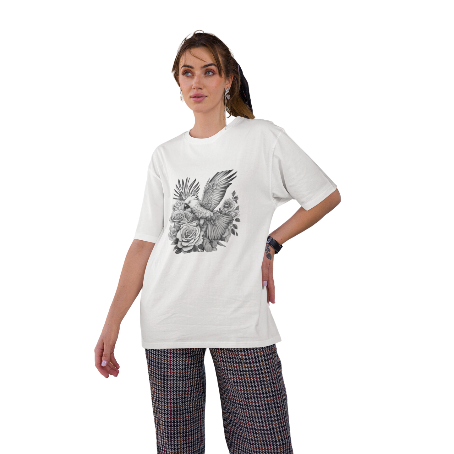 CKA2 Unisex Short Sleeve Oversized White T-shirt