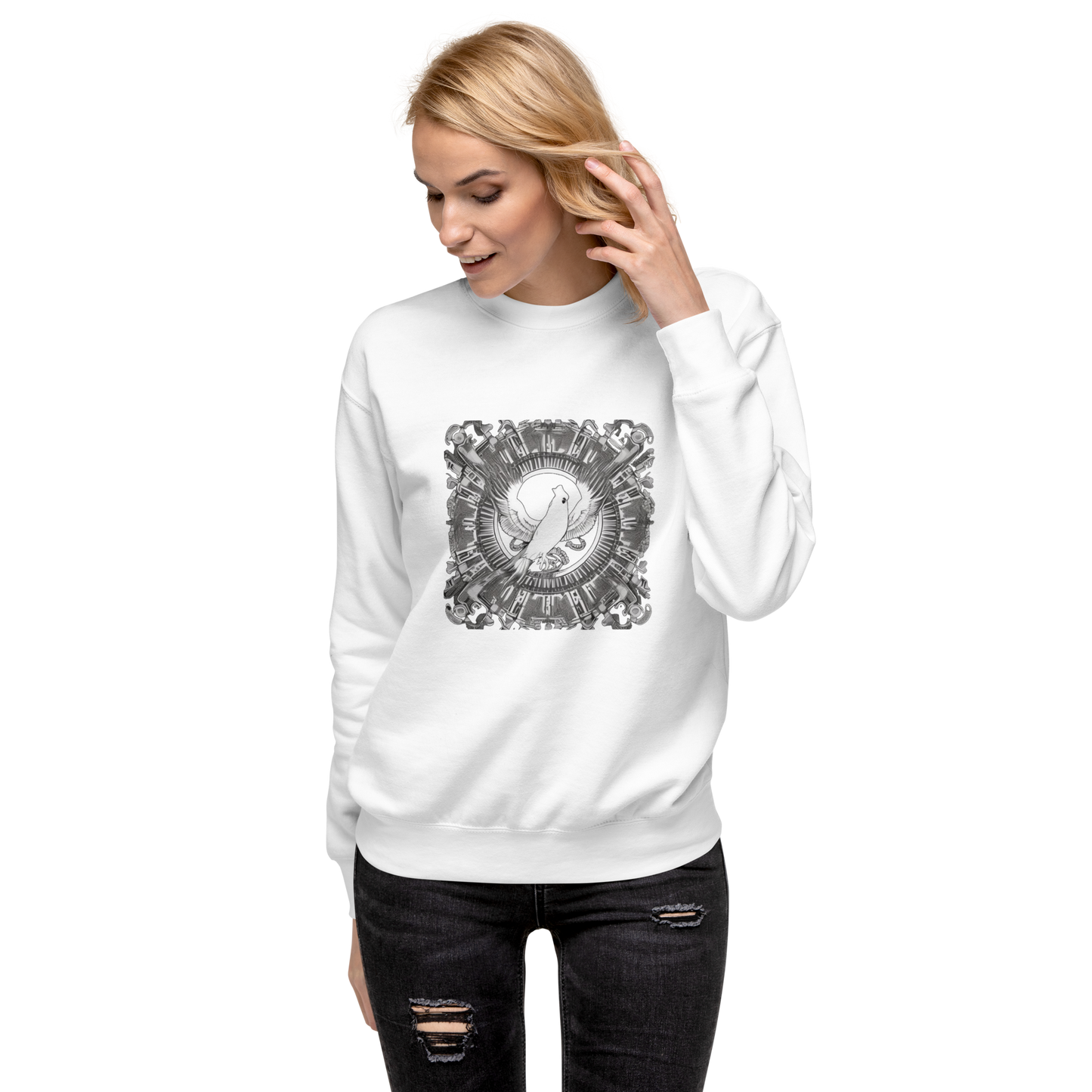 CKA2 Unisex White Sweatshirt