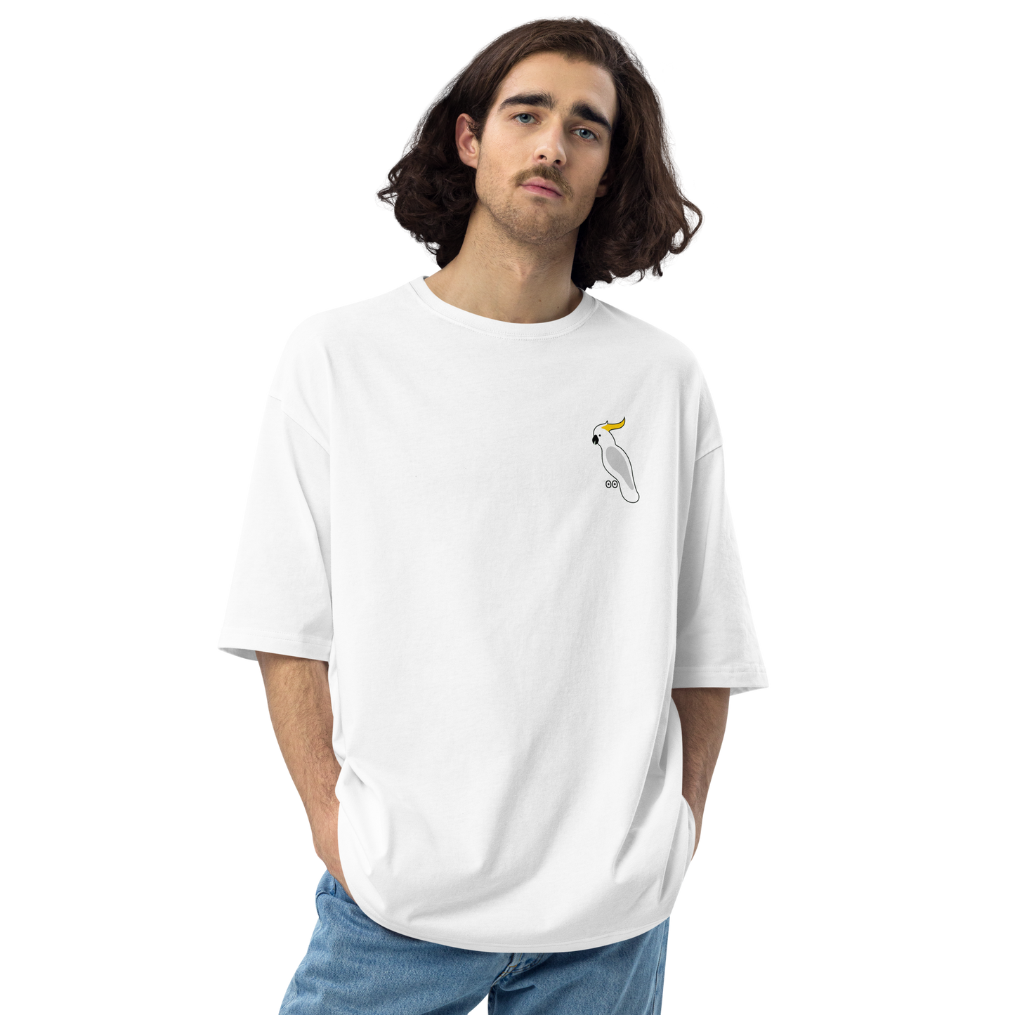 CKA2 Unisex Short Sleeve Oversized White T-shirt
