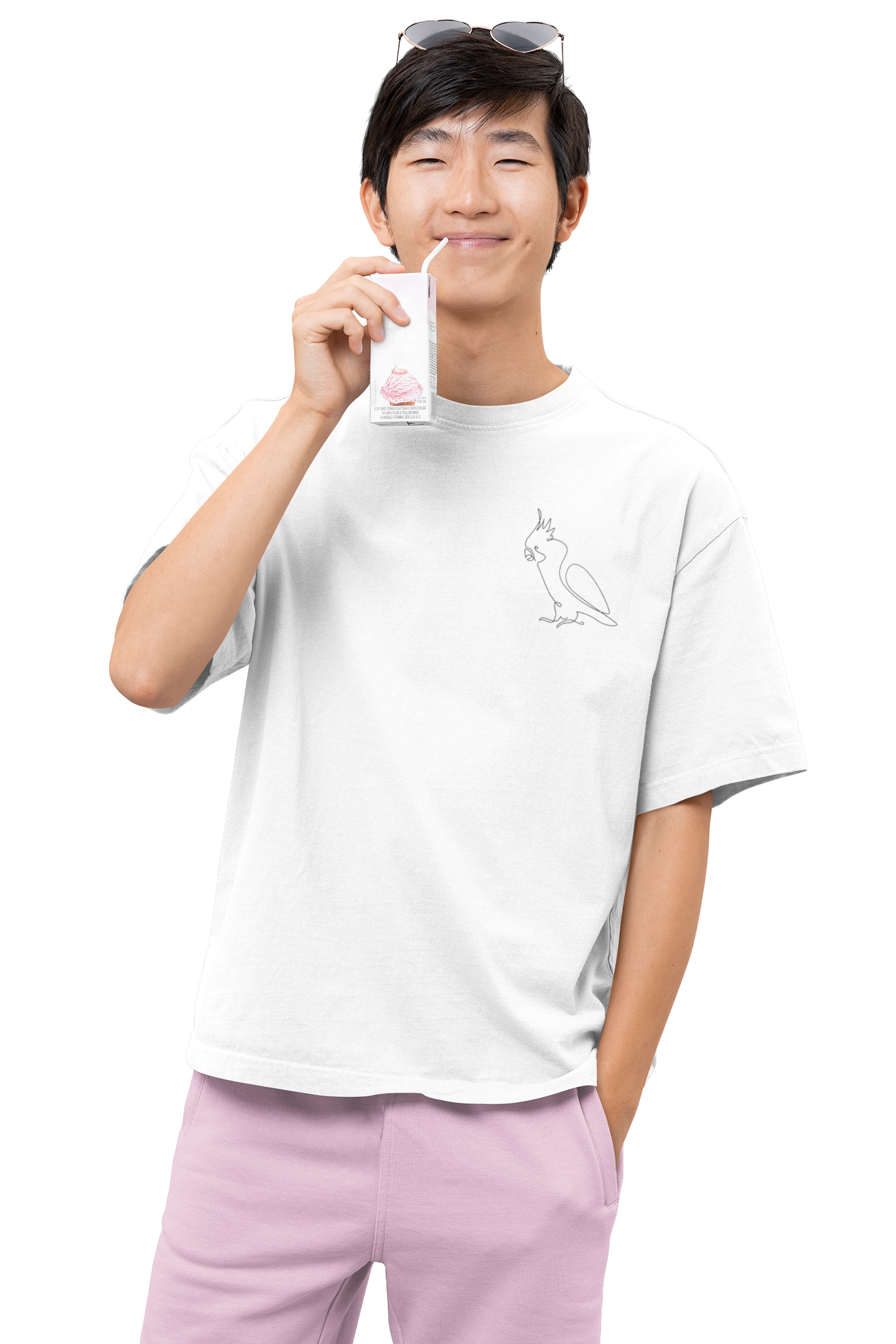 CKA2 Unisex Short Sleeve Oversized White T-shirt