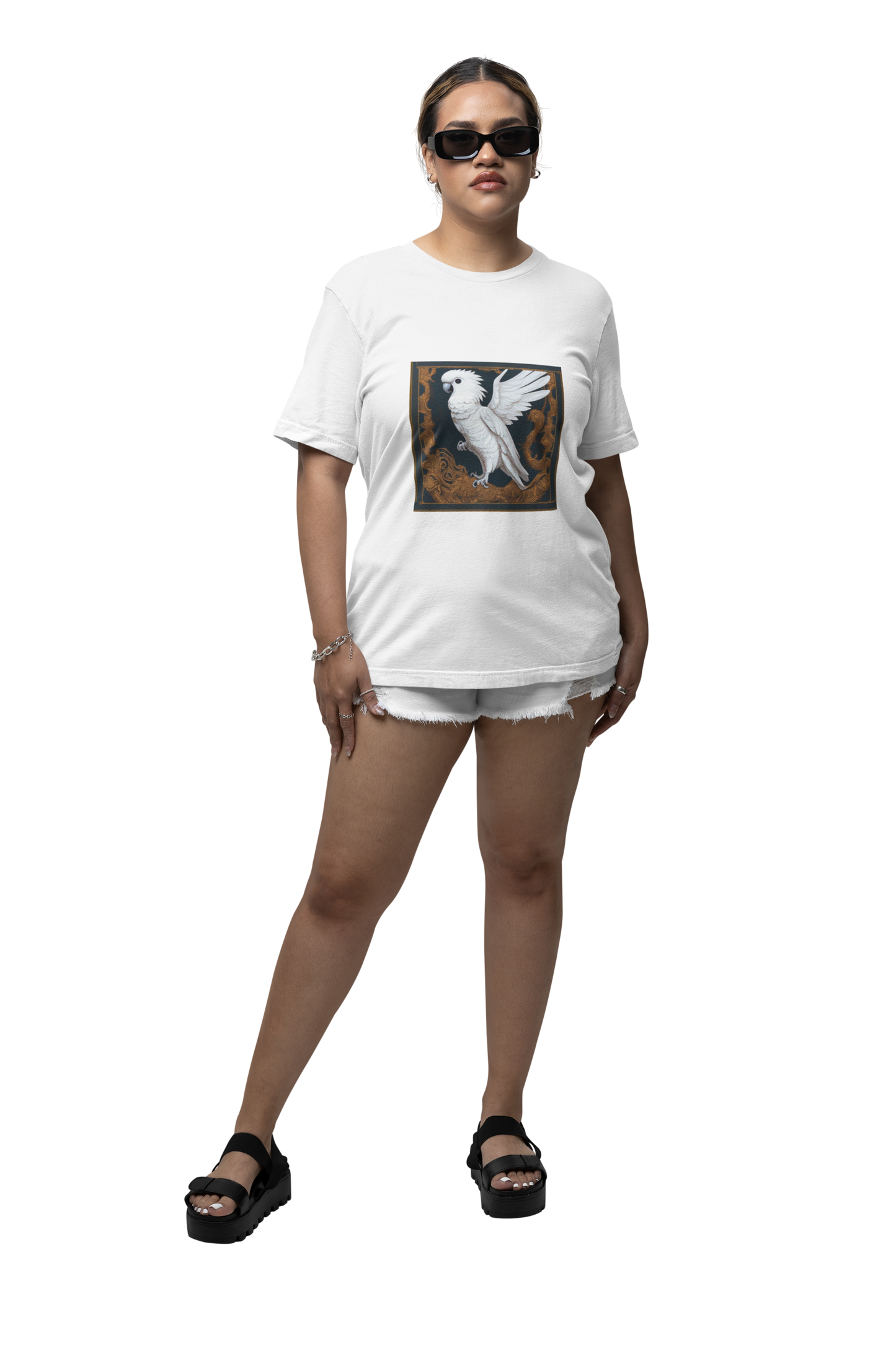CKA2 Unisex Short Sleeve Oversized White T-shirt