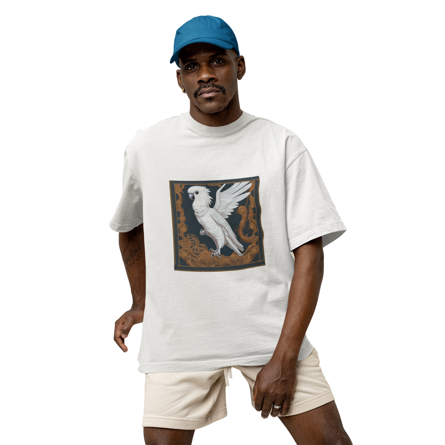 CKA2 Unisex Short Sleeve Oversized White T-shirt
